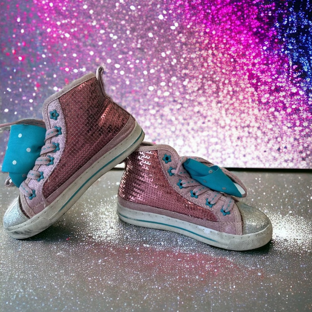 JoJo Siwa Girls Sequins High tops Kids Shoes Fashion Size 10 Bargains Deals Sale